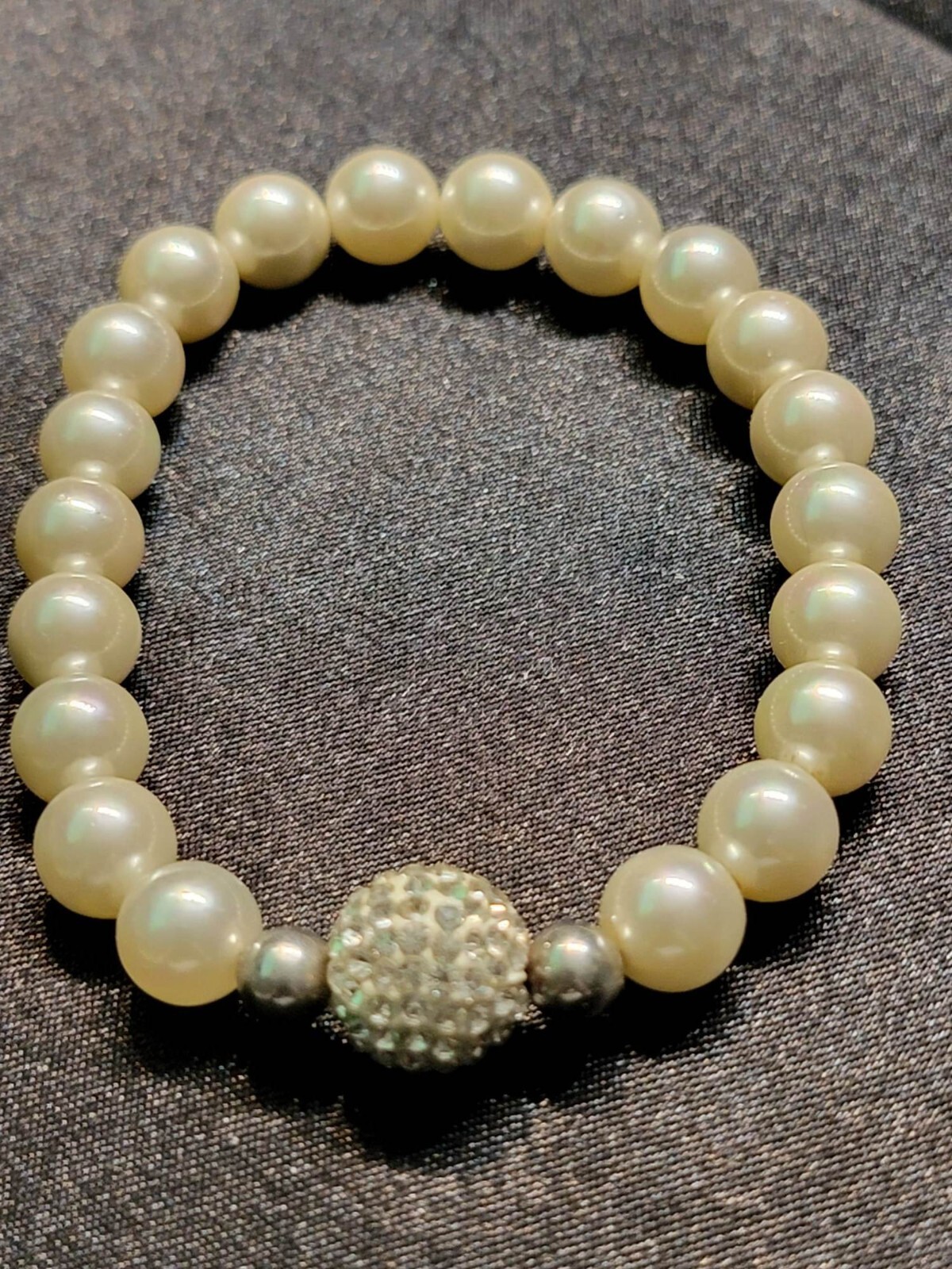 Costume Pearl Bracelet with sparkle bead eBay