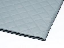 Skaï Matelassé 5x5 simili cuir tissu au mètre Largeur 140cm Couleur: Bleu Gris