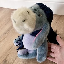 Boyds Bears Disney EEYORE Plush Stuffed Animal Winter Scarf and Cap Vintage NWT