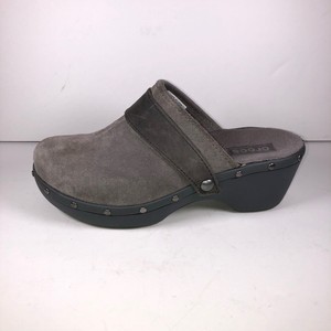 gray mule shoes