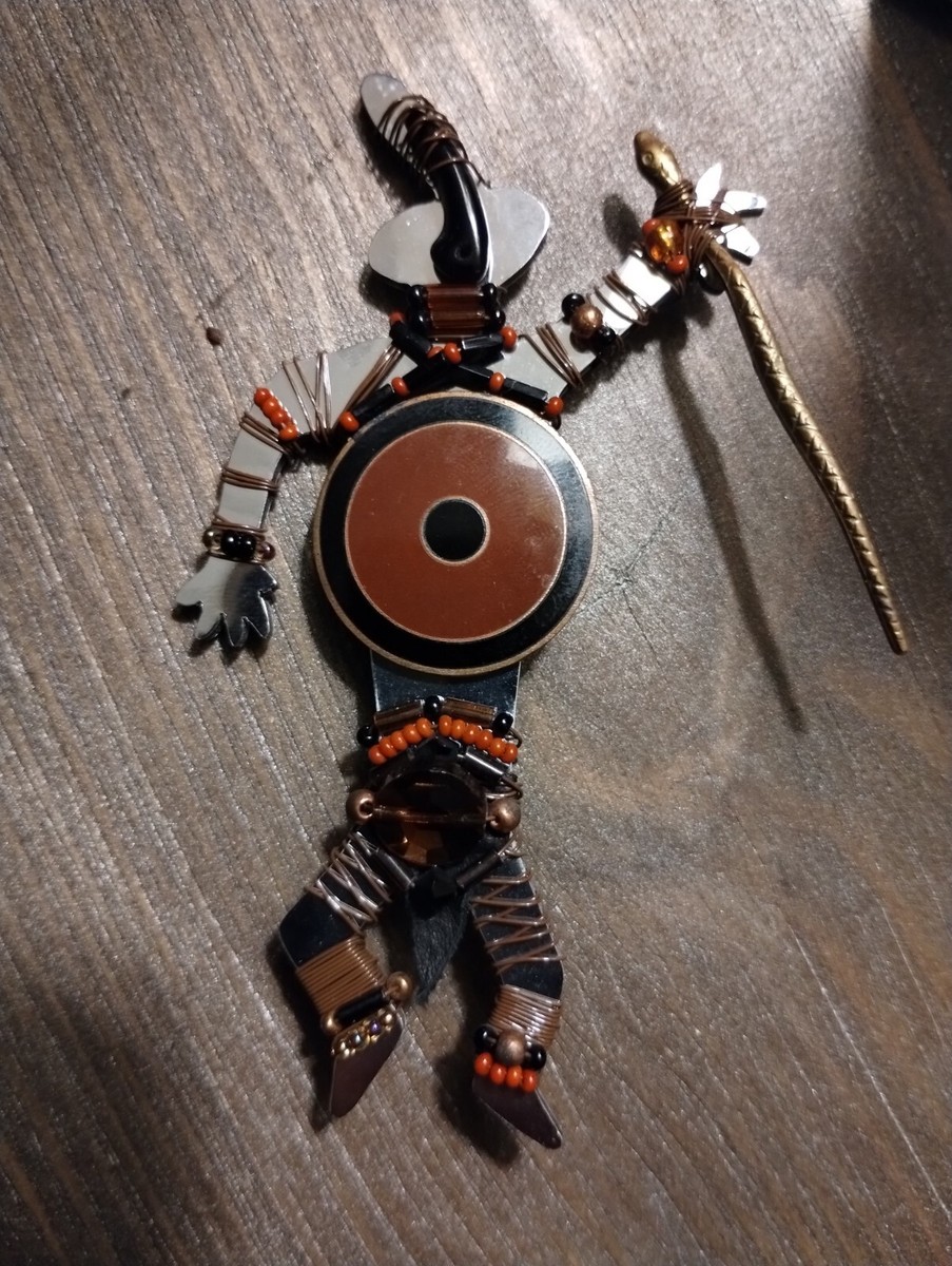 Liztech Womens Pin Tribal Snake Dancer Petroglyph Brooch  display picture 2