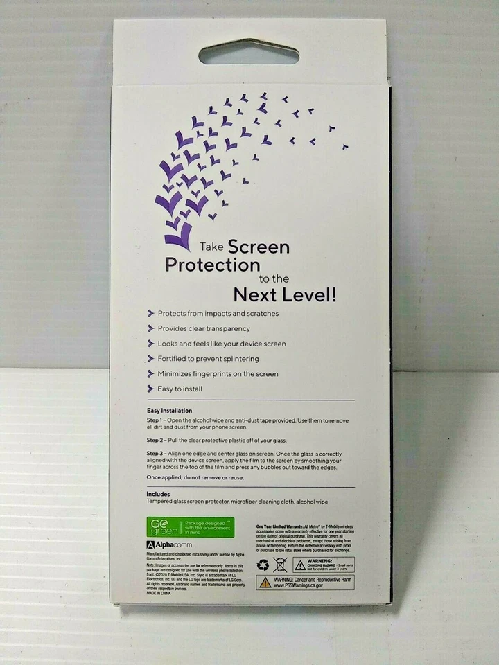 Metro T-Mobile LG Stylo 6 Tempered Glass Screen Protector - NEW GLS1022 (W2-2) - Image 2 of 3