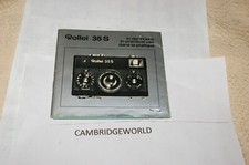 ROLLEI 35S CAMERA INSTRUCTION MANUAL GUIDE BOOK NEW ORIGINAL GENUINE