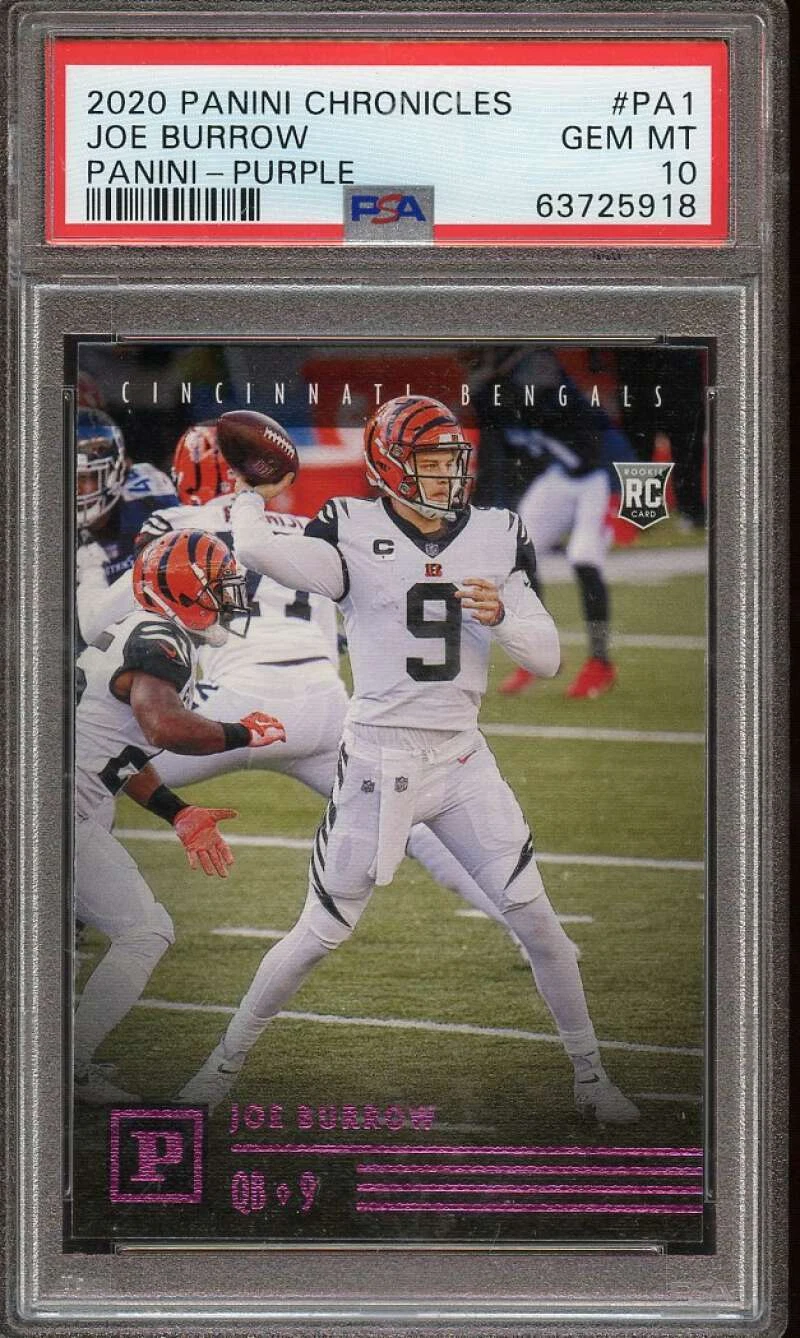 Joe Burrow Panini Chronicles Panini #PA1 Purple