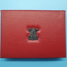 The Royal Mint - 1989  Proof 9 Coin Set In A Deluxe Red Leather Case + COA