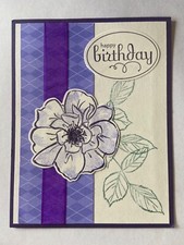 Wild Rose birthday friend purple card kit of 10 made w/ Stampin’ Up!