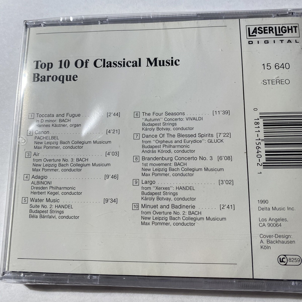Top 10 of Classical Music: Baroque (CD, Apr-1990, Laserlight) for