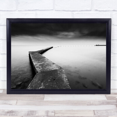 Pier Jetty Bridge Wavebreaker Meer Ozean Wandkunstdruck