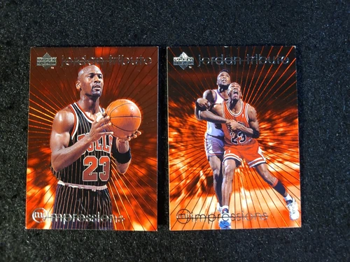 1997-98 Upper Deck Impressions Michael Jordan Card mj33 & mj51 Lot Of 2