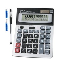 Desk Calculator 12 Digit Extra Large LCD Display, Touch Comfortable with Big ...