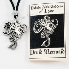 MERMAID Pendant Necklace Myth, Magic Power Dahud DRUID Pagan Goddess Celtic Love