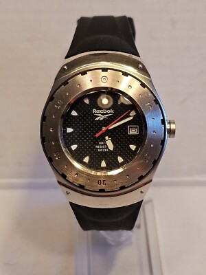 Reebok Analog Mens Sports Date Watch With Rubber Strap And Japanese Movement