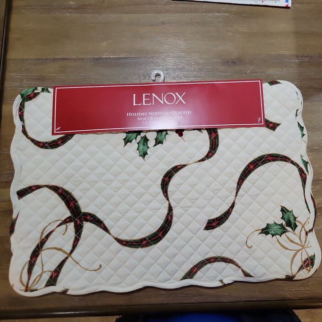 Lenox Holiday Nouveau Quilted Placemats Set of 4 for sale online eBay