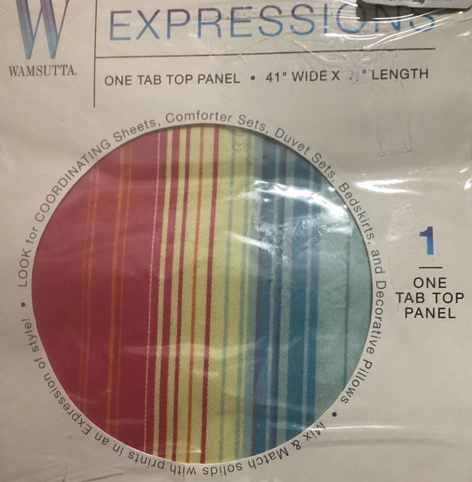 "2 paneles de cortina con lengüeta a rayas Wamsutta FOCUS 41" X 71"" cada uno" Foto 4 de 4