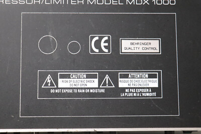 BEHRINGER MDX-1000 2chコンプレッサー・リミッター BEHRINGER MDX-1000 2chコンプレッサー・リミッター