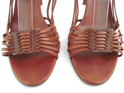 COLE HAAN COLLECTION Tan Leather Heels Slides Sandals Size  display picture 2