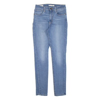 LEVI'S 721 BIG E High Rise Womens Jeans Blue Slim Skinny W26 L30