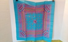 NEW Vintage RN 13960 PARIS USA Bandana 100 Cotton Blue Birds Animals