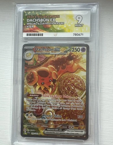 Dachsbun EX , Ace 9 MINT - 169/142 - Stellar Crown - Special Illustration Rare
