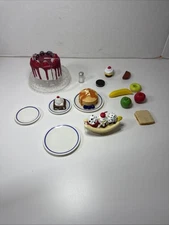 Our Generation Retro Diner Restaurant Replacement Food & Dishes & Cake & Stand