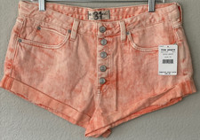 NWT WE THE FREE / FREE PEOPLE Romeo Rolled Cuff Distressed Button Fly Shorts 31