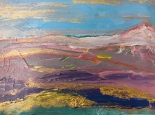 original art paintings Acrylic Paper Abstract 6"x9" Landscape Grand View