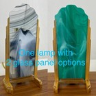 Rewired Antique Vtg Art Deco Night Light *2 Glass Panels Accent Lamp Table Desk