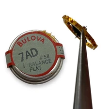 Bulova 7AD Balance Complete Flat x 1 Watch Part #54 Fits 7ADC NOS
