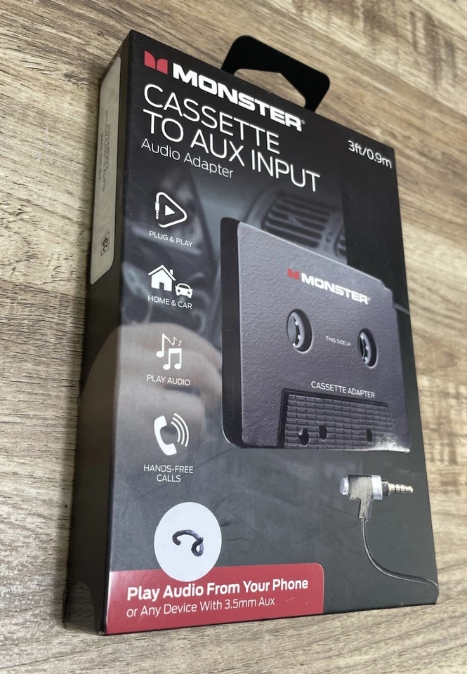 Brand New MONSTER Cassette To Aux Input Audio Adapter 3ft Hands Free Calling - Image 3 of 4