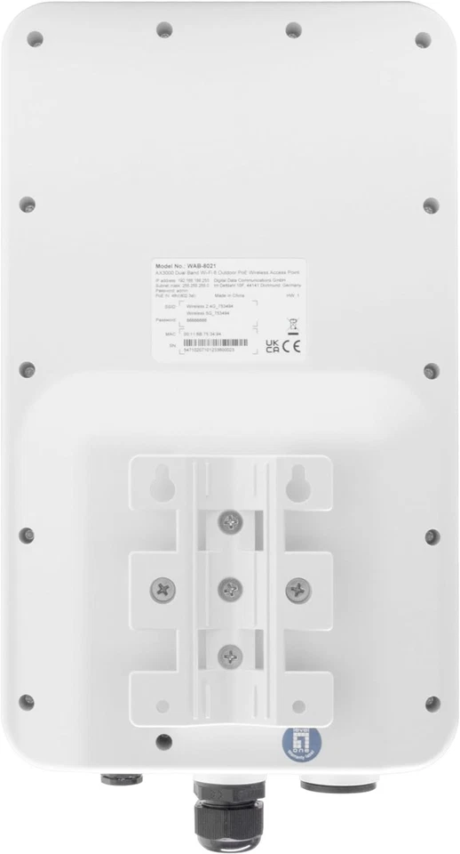 LevelOne WAB-8021 AX3000 Dual Band Wi-Fi 6 Outdoor PoE Wireless Access Point, Om - Image 3 of 3
