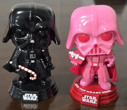 X2 FUNKO POP! STAR WARS HOLIDAY & VALENTINE'S DAY DARTH VADER VINYL FIGURES