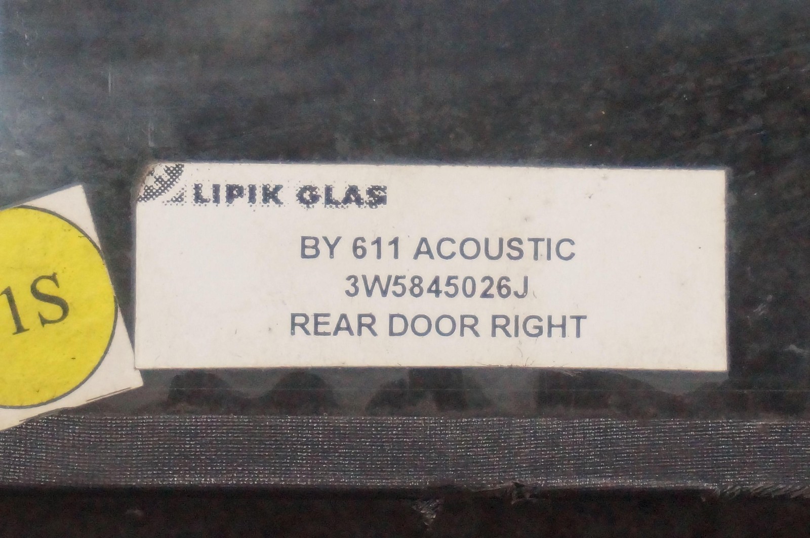 Rear Right Door Window Glass 3W5845026 Bentley Continental Flying Spur 2006-12