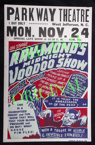 VOODOO Ray-Mond Collection 17x26 Genuine Vintage Original Parkway NC