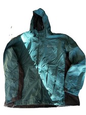 Columbia Omni-Tech Waterproof Rain Jacket Mens C-Large Green Full Zip Hooded