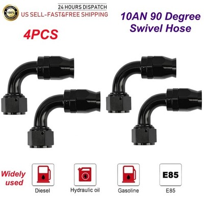 10AN 90 Degree Swivel Hose End Fitting for E85 Fuel Oil Line End 10AN Fitting