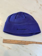 Columbia Size L / XL Purple Blue Fleece Winter Outdoor Athletic Beanie Hat kids