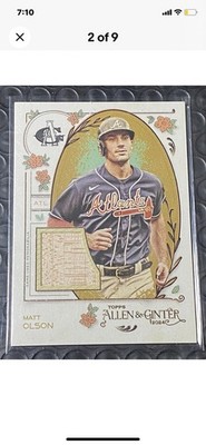 2024 TOPPS ALLEN & GINTER RELICS #AGRMO MATT OLSON With 2 Extra Matt Cards.