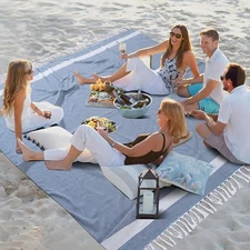 Oversized Camping Blanket Throw Blanket Turkish Beach Towel Picnic Car Essential