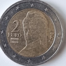 2 Euro M&uuml;nze aus &Ouml;sterreichJahr 2002 mit Bertha von SuttnerSammlerst&uuml;ck