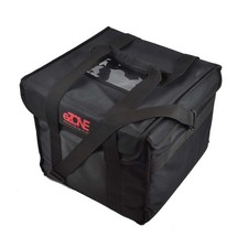 Extra gro&szlig;e Lebensmittel Liefertasche 18x18x14" isoliert schwarz Kebab Pizza zum Mitnehmen