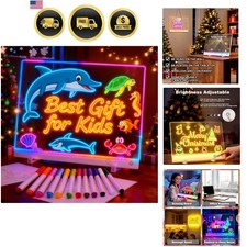 Led Drawing Board with 13 Light Effects, 17" Rechargeable Glow Doodle LED Not...