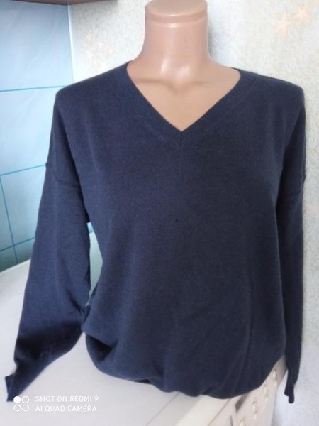 Women Closed Sweater Navy Cashmere 40 / L / 48