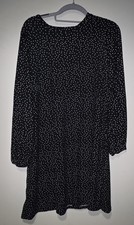 Papaya Black Polka Dot Winter Dress , Soft , Size 12