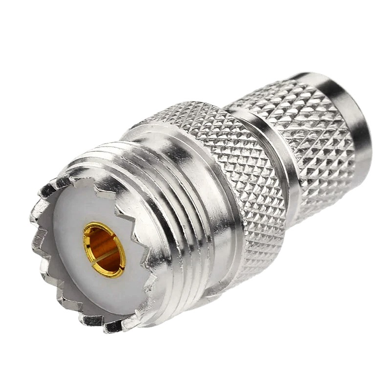 2* UHF Adapter Mini UHF Male to UHF Female SO239 PL259 Connector RF Coax Adapter