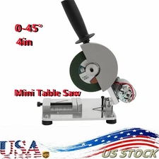Mini Table Saw 4in 0-45 Miter Saw Portable Small Hobby Chop Saw Cutting Machine