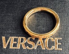 Versace Engraved Greek Key Ring Gold Tone (Gr...