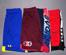 Lot of 4 Nike - Under Armour - Adidas Basketball Shorts Boy's Youth Large