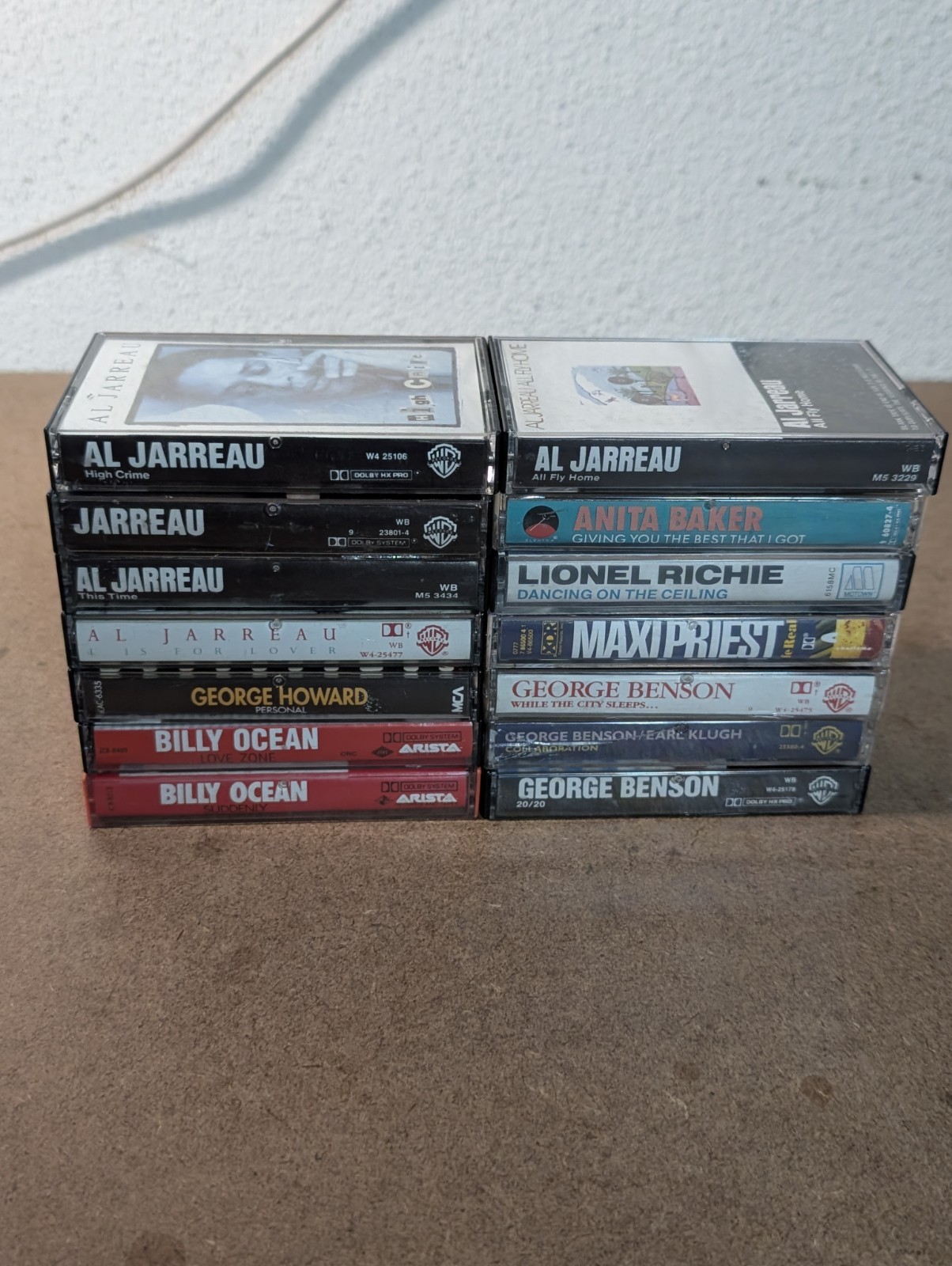 Lot of 14 R&B Soul Cassette Tapes Al Jarreau Benson Billy Ocean Lionel Richie