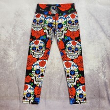 FIBRA Colombiana Cintura Alta Leggings Día de Muertos Calaveras OS