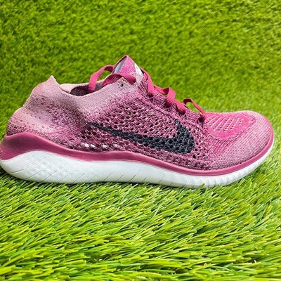 Nike Free RN Flyknit 2018 Womens Size Raspberry Red Running